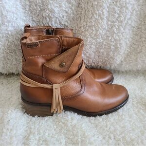 Pikolinos Zaragoza Cognac Leather Boots Sz 38